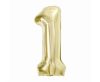 Nummer B&C Champagne Champagnerfarbene Zahl 1 Folienballon 85 cm