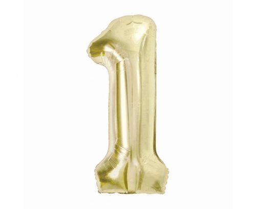Nummer B&C Champagne Champagnerfarbene Zahl 1 Folienballon 85 cm