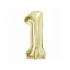 Nummer B&C Champagne Champagnerfarbene Zahl 1 Folienballon 85 cm