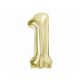 Nummer B&C Champagne Champagnerfarbene Zahl 1 Folienballon 85 cm
