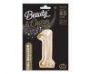 Nummer B&C Champagne Champagnerfarbene Zahl 1 Folienballon 85 cm