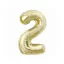 Nummer B&C Champagne Champagnerfarbene Nummer 2 Folienballon 85 cm