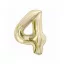 Nummer B&C Champagne Champagnerfarbene Nummer 4 Folienballon 85 cm