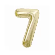   Nummer B&C Champagne Champagnerfarbene Folienballon Nummer 7, 85 cm