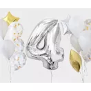 Nummer Silver Silberne Nummer 4 Folienballon 92 cm