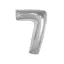 Nummer Silver Silberne Nummer 7 Folienballon 92 cm