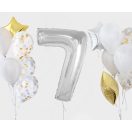 Nummer Silver Silberne Nummer 7 Folienballon 92 cm
