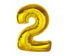 Nummer Gold Goldene Zahl 2 Folienballon 92 cm
