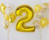 Nummer Gold Goldene Zahl 2 Folienballon 92 cm