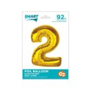 Nummer Gold Goldene Zahl 2 Folienballon 92 cm