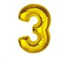 Nummer Gold Goldene Zahl 3 Folienballon 92 cm