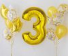 Nummer Gold Goldene Zahl 3 Folienballon 92 cm