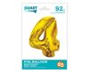Nummer Gold Goldene Nummer 4 Folienballon 92 cm