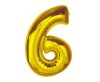 Nummer Gold Goldene Nummer 6 Folienballon 92 cm