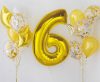 Nummer Gold Goldene Nummer 6 Folienballon 92 cm
