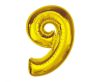 Nummer Gold Goldene Nummer 9 Folienballon 92 cm