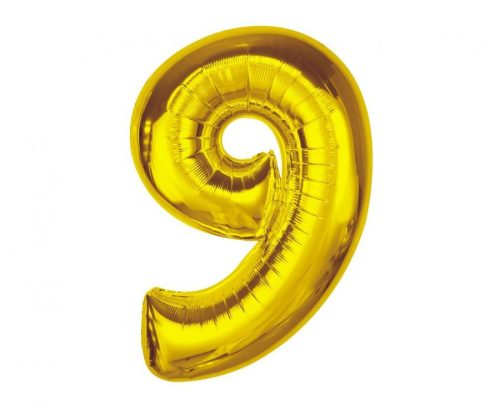 Nummer Gold Goldene Nummer 9 Folienballon 92 cm