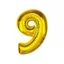 Nummer Gold Goldene Nummer 9 Folienballon 92 cm