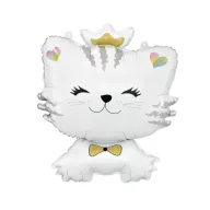 Katze White Folienballon 49 cm