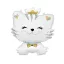 Katze White Folienballon 49 cm