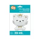 Katze White Folienballon 49 cm