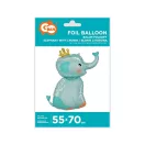 Elefant Elephant with Crown Folienballon 70 cm