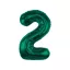 Nummer B&C Bottle Green Grüne Zahl 2 Folienballon 85 cm