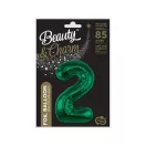 Nummer B&C Bottle Green Grüne Zahl 2 Folienballon 85 cm