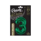 Nummer B&C Bottle Green Grüne Zahl 3 Folie Ballon 85 cm