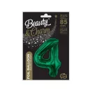 Nummer B&C Bottle Green Grüne Zahl 4 Folienballon 85 cm