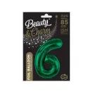 Nummer B&C Bottle Green Grüne Zahl 6 Folienballon 85 cm