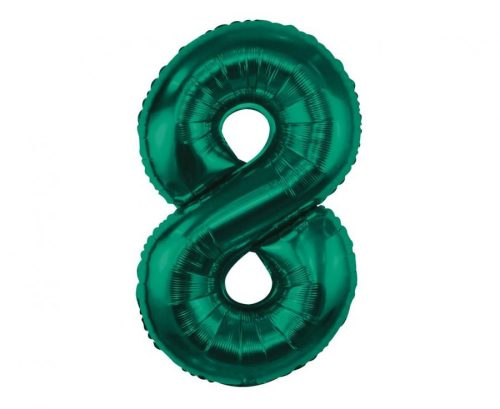 Nummer B&C Bottle Green Grüne Zahl 8 Folienballon 85 cm