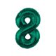 Nummer B&C Bottle Green Grüne Zahl 8 Folienballon 85 cm