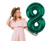Nummer B&C Bottle Green Grüne Zahl 8 Folienballon 85 cm