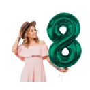 Nummer B&C Bottle Green Grüne Zahl 8 Folienballon 85 cm