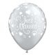 metallic Just Married Hearts Ballon, Luftballon 6 Stück 11 inch (28cm)