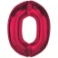 Nummer Red Rote Nummer 0 Folienballon 92 cm