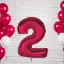 Nummer Red Rote Nummer 2 Folienballon 92 cm
