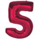 Nummer Red Rote Nummer 5 Folienballon 92 cm