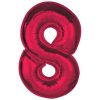 Nummer Red Rote Zahlen 8 Folienballon 92 cm