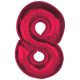 Nummer Red Rote Zahlen 8 Folienballon 92 cm
