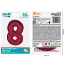 Nummer Red Rote Zahlen 8 Folienballon 92 cm