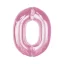 Nummer Light Pink Rosa Nummer 0 Folienballon 92 cm