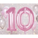 Nummer Light Pink Rosa Nummer 0 Folienballon 92 cm