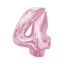 Nummer Light Pink Rosa Nummer 4 Folienballon 92 cm