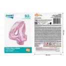 Nummer Light Pink Rosa Nummer 4 Folienballon 92 cm