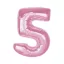 Nummer Light Pink Rosa Nummer 5 Folienballon 92 cm