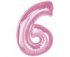 Nummer Light Pink Rosa Zahlenluftballon Nr. 6 aus Folie, 92 cm