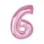 Nummer Light Pink Rosa Zahlenluftballon Nr. 6 aus Folie, 92 cm