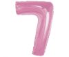 Nummer Light Pink Rosa Nr. 7 Folienballon 92 cm